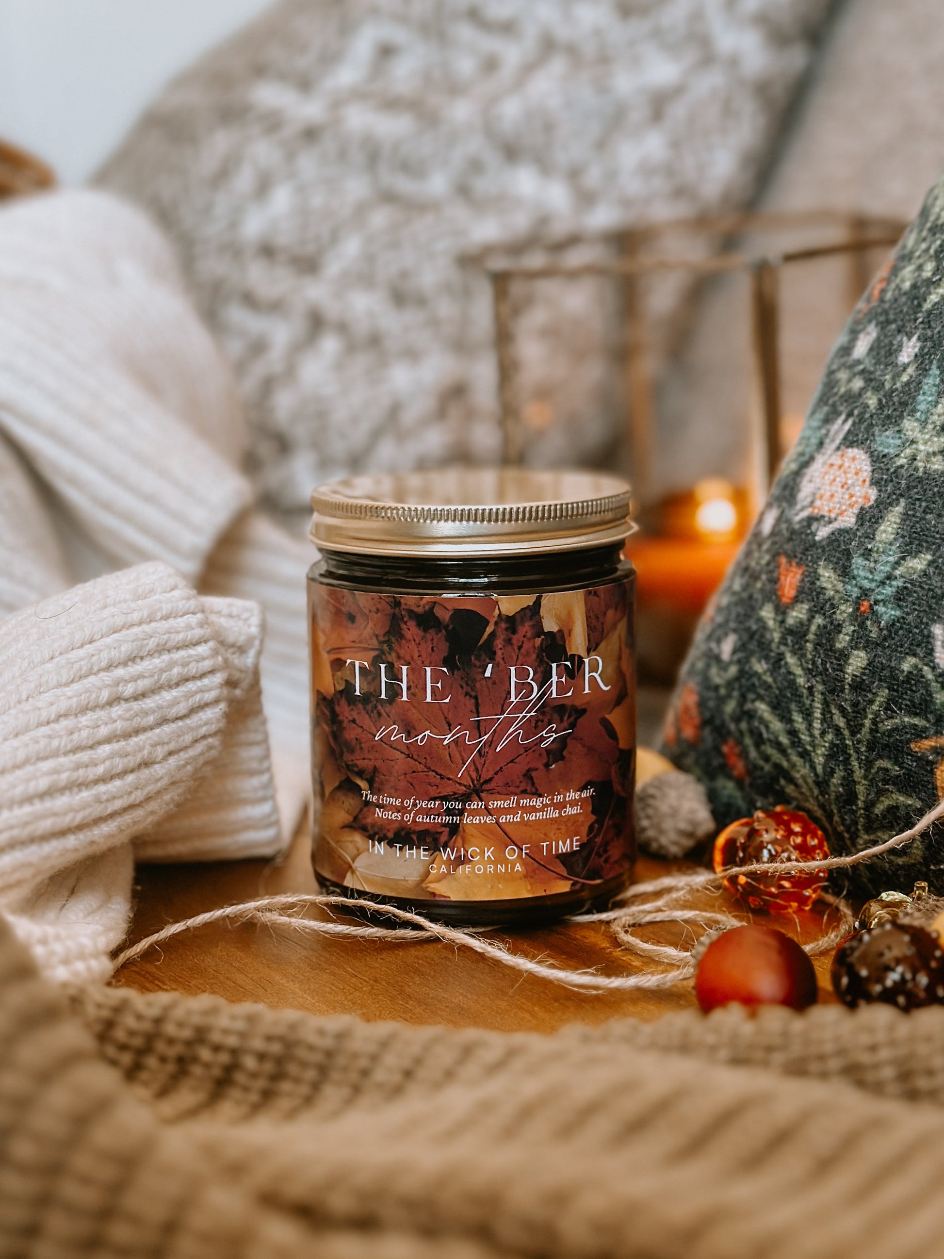 Healing Autumn Spiced Ber Months Aromatherapy Candle