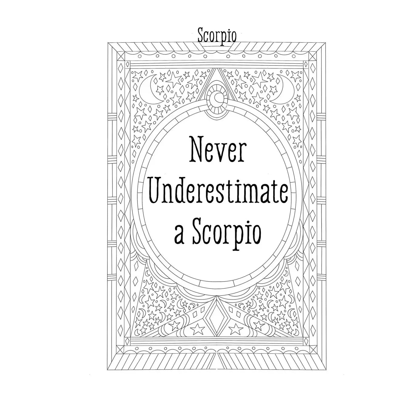 Scorpio Zodiac Coloring Book with Astrological Designs