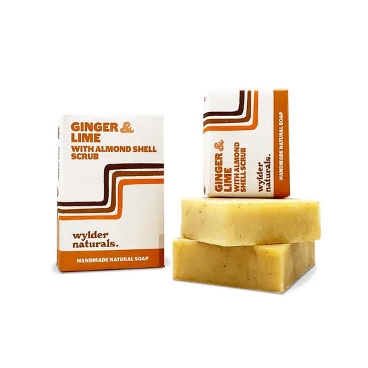 Natural Ginger And Lime Exfoliating Bar Soap Travel Size