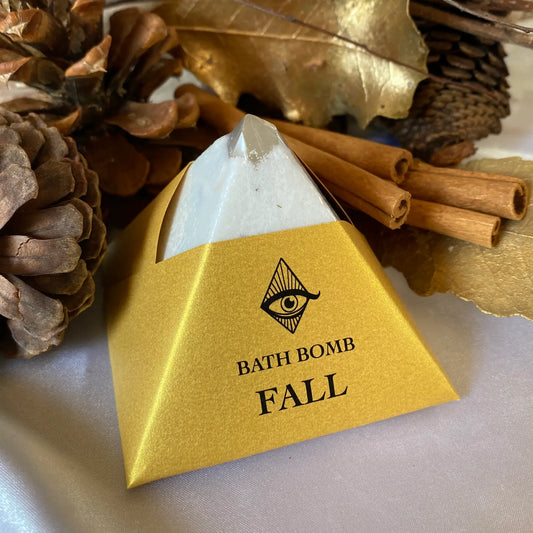 Crystal Infused Organic Fall Essential Oil Bath Bomb