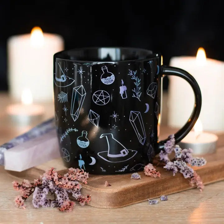 Enchanted Crystal Witch Print 360ml Mug with Magic Design