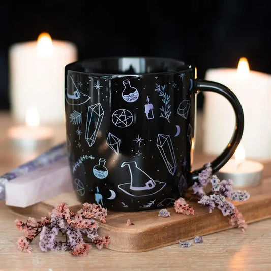 Enchanted Crystal Witch Print 360ml Mug with Magic Design
