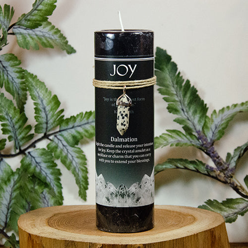 Joy Pillar w/Dalmatian Jasper