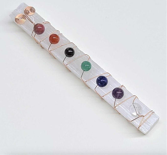 Selenite Chakra Stick for Healing and Alignment