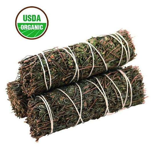 Organic Thyme Sage Smudge Stick for Cleansing and Balancing