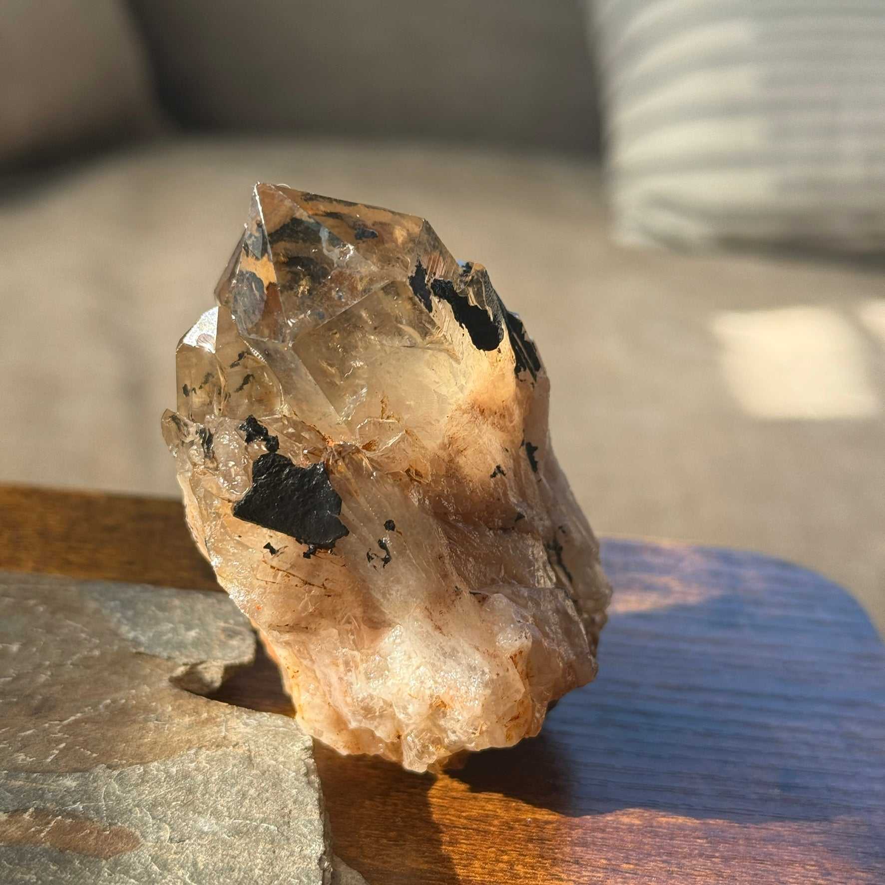Kundalini Citrine Phaser Cluster Crystal for Healing