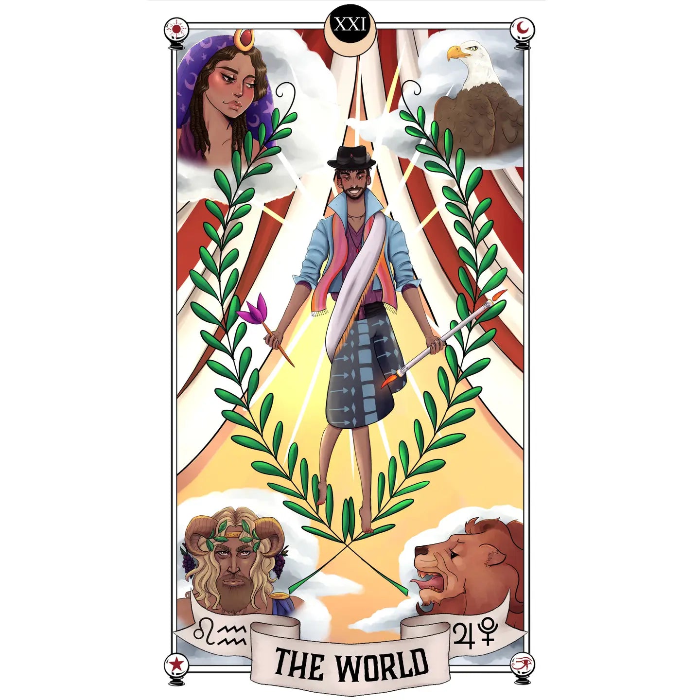 Bohemian Auset Gypsy Tarot Deck for Mystical Readings