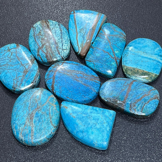Azurite (Blue Bice) Cabochons Mixed Shapes And Sizes Bulk Wholesale Gemstone Jewelry Supply