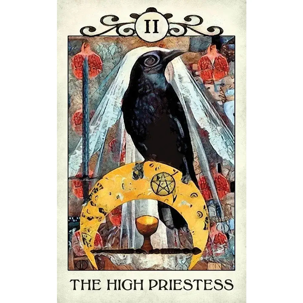 Crow Tarot Deck for Mystical Intuition and Guidance