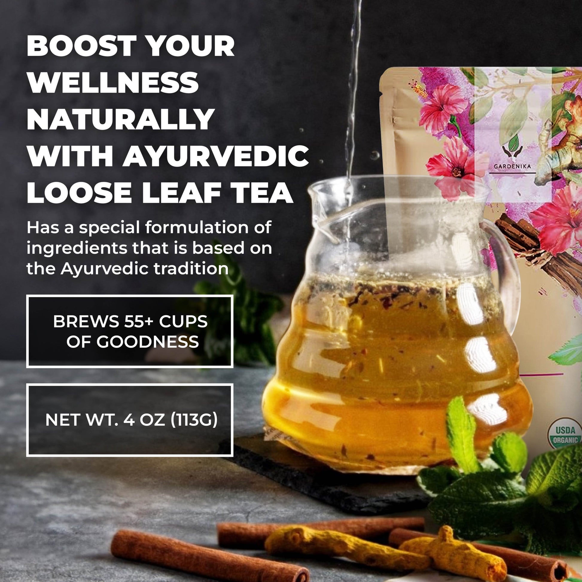 Organic Serenity Tea For Stress Relief | Mystics Vibe