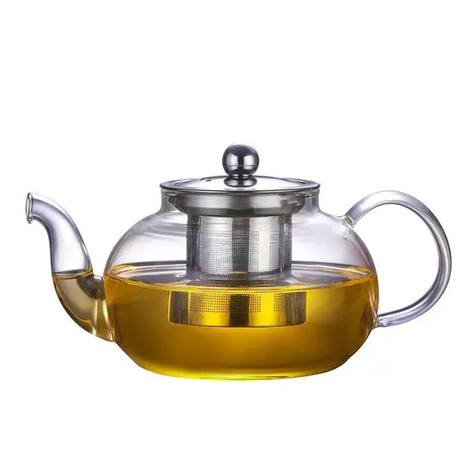 Mystics Vibe 40oz Glass Teapot With Stainless Steel Infuser
