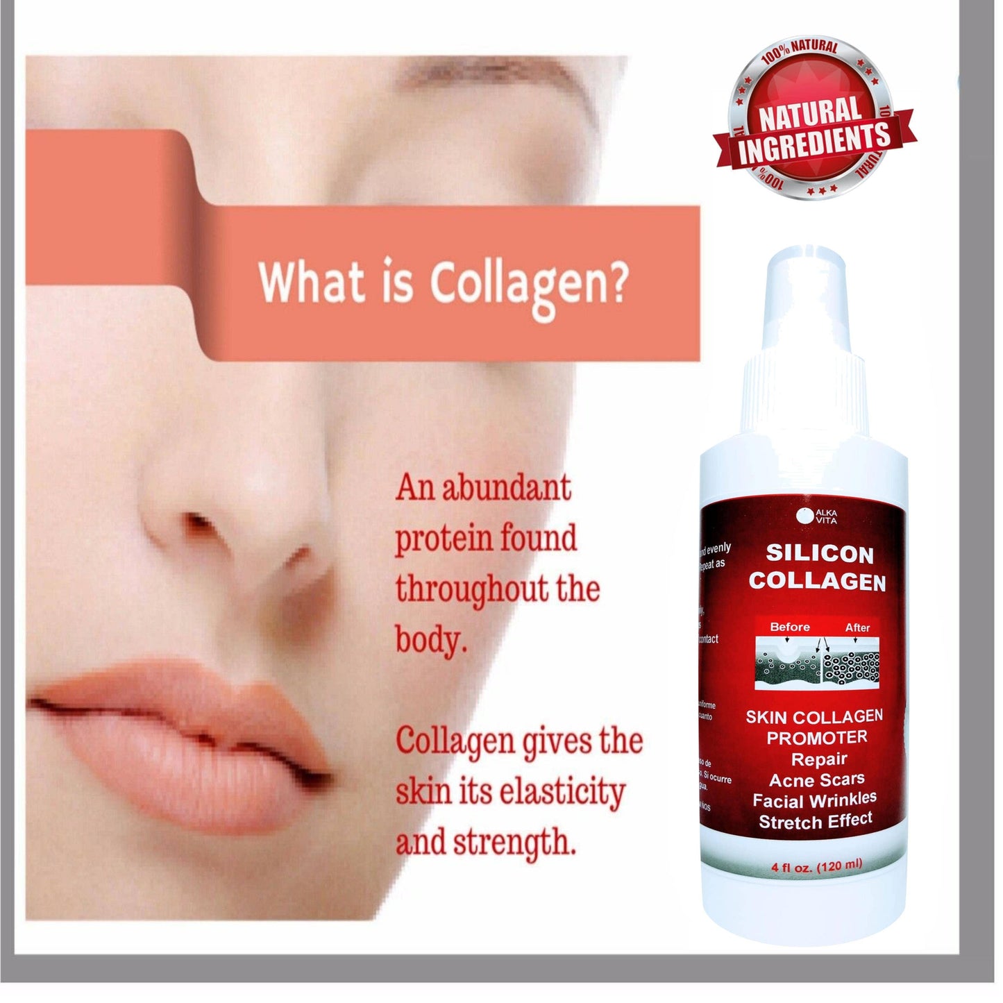 Natural Silicon Collagen Toning Spray | 4oz