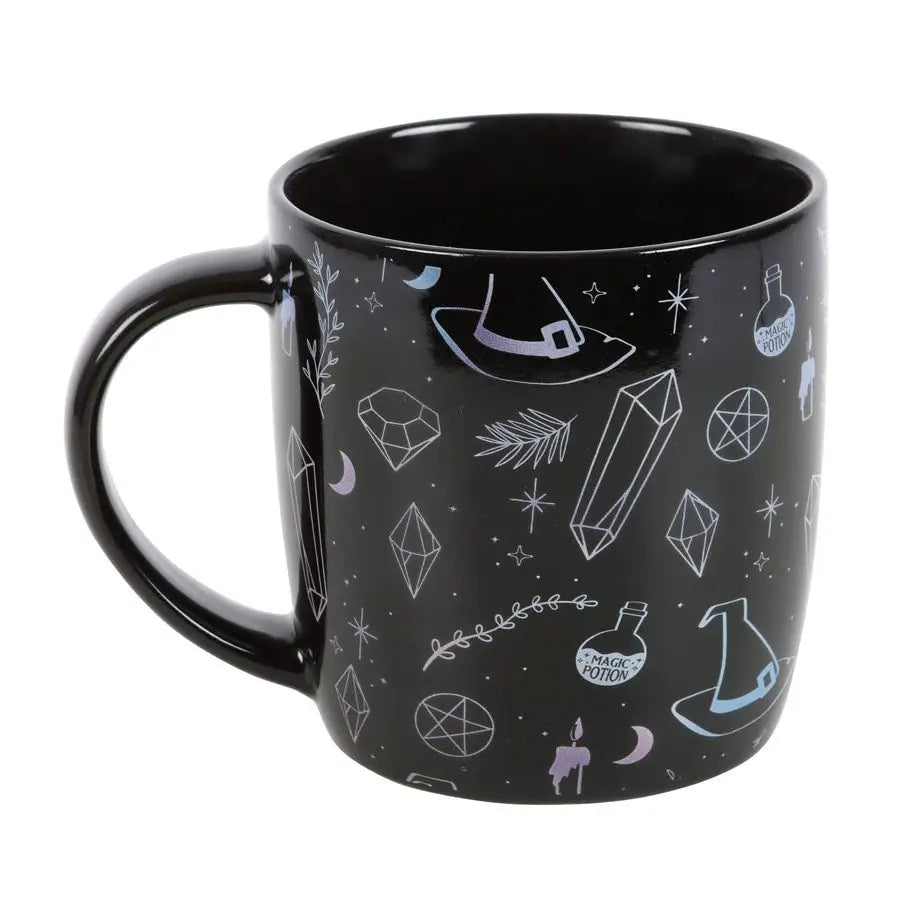Enchanted Crystal Witch Print 360ml Mug with Magic Design