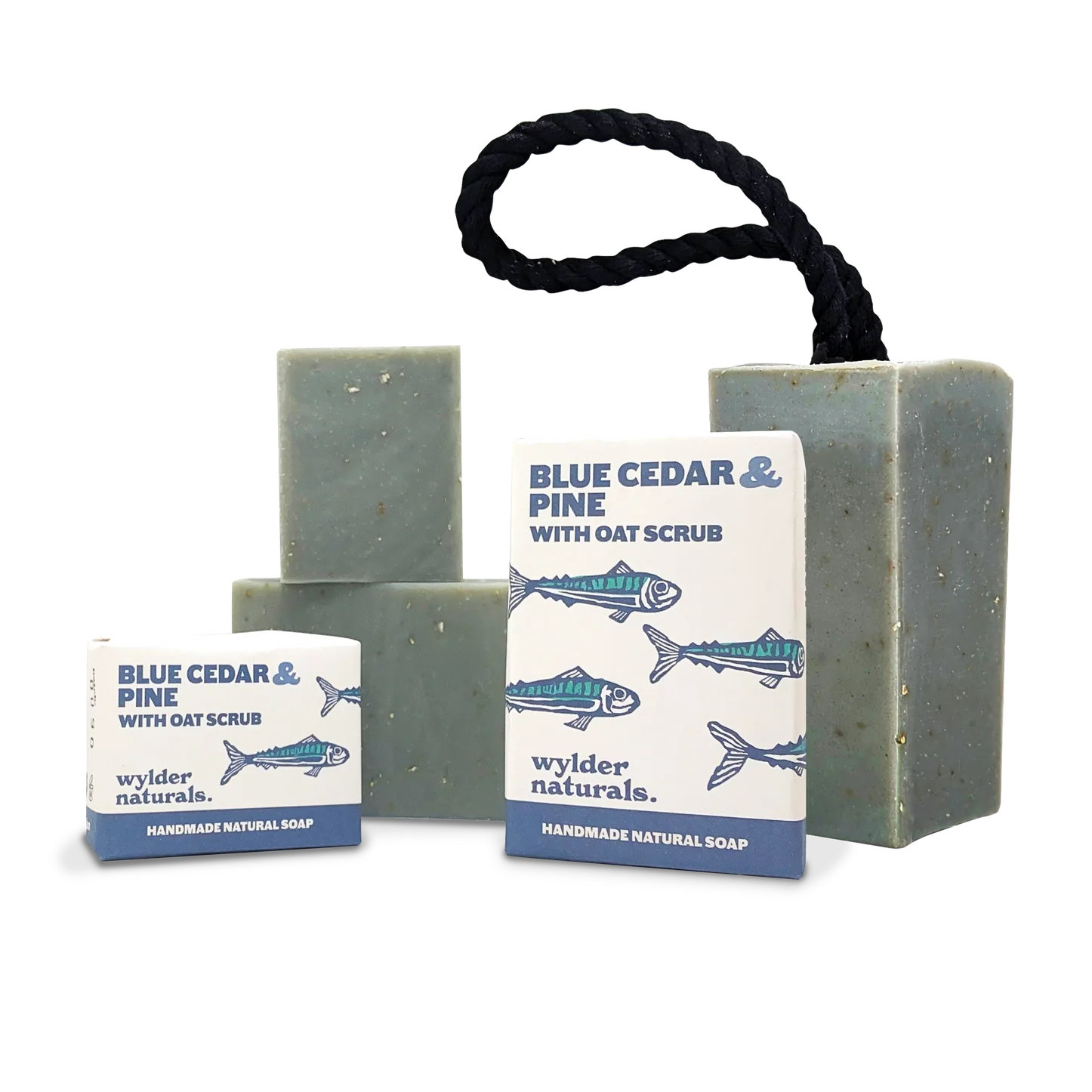 Natural Blue Cedar Pine Essential Oil Soap Bar with Oats