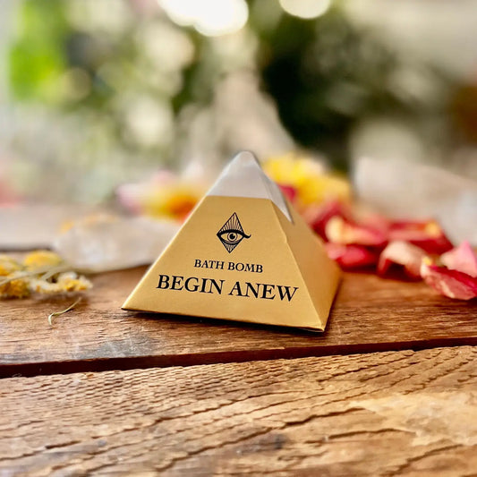 Crystal-Infused Begin Anew Organic Bath Bomb Ritual