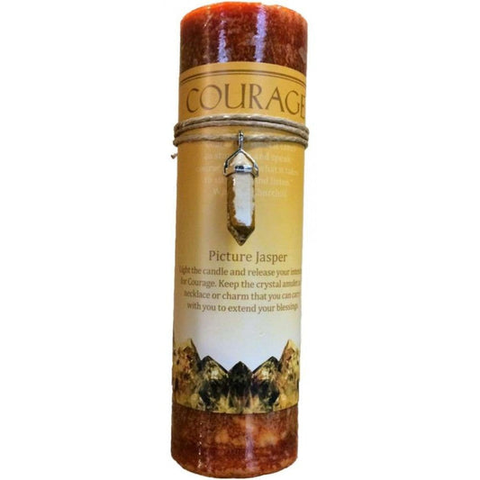 Courage Pillar w/Picture Jasper