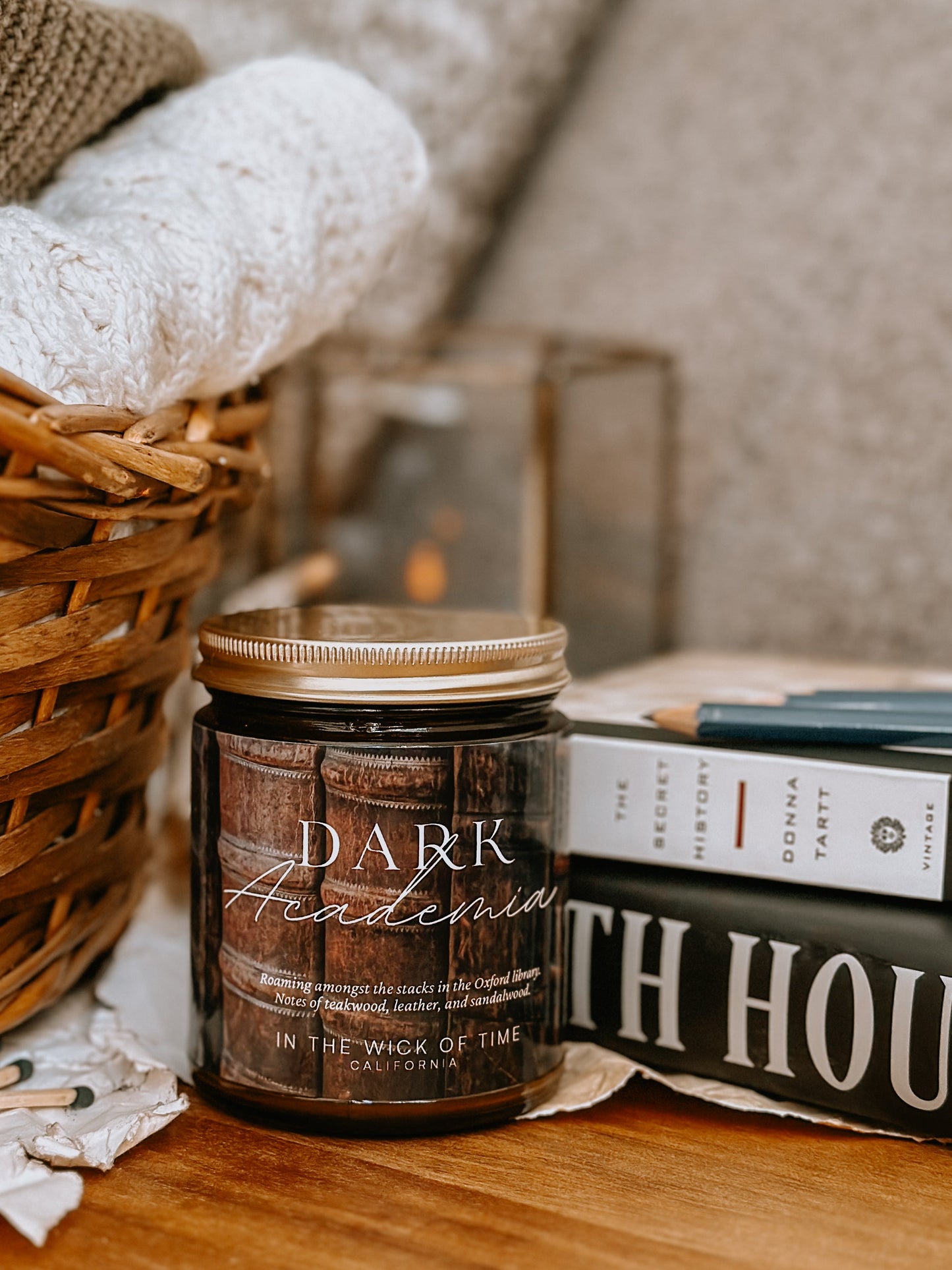 Mystical Dark Academia Scented Candle With Woody Notes