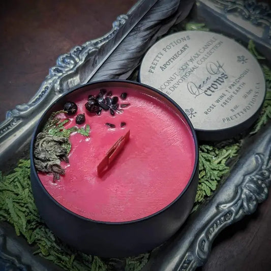 Handcrafted Morrigan Queen Of Crows Protection Ritual Candle