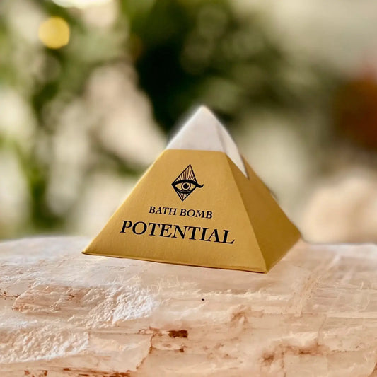 Crystal-Infused Potential Bath Bomb for Ritual Healing