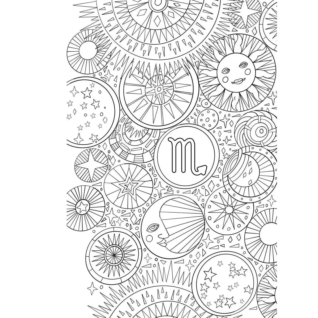 Scorpio Zodiac Coloring Book with Astrological Designs