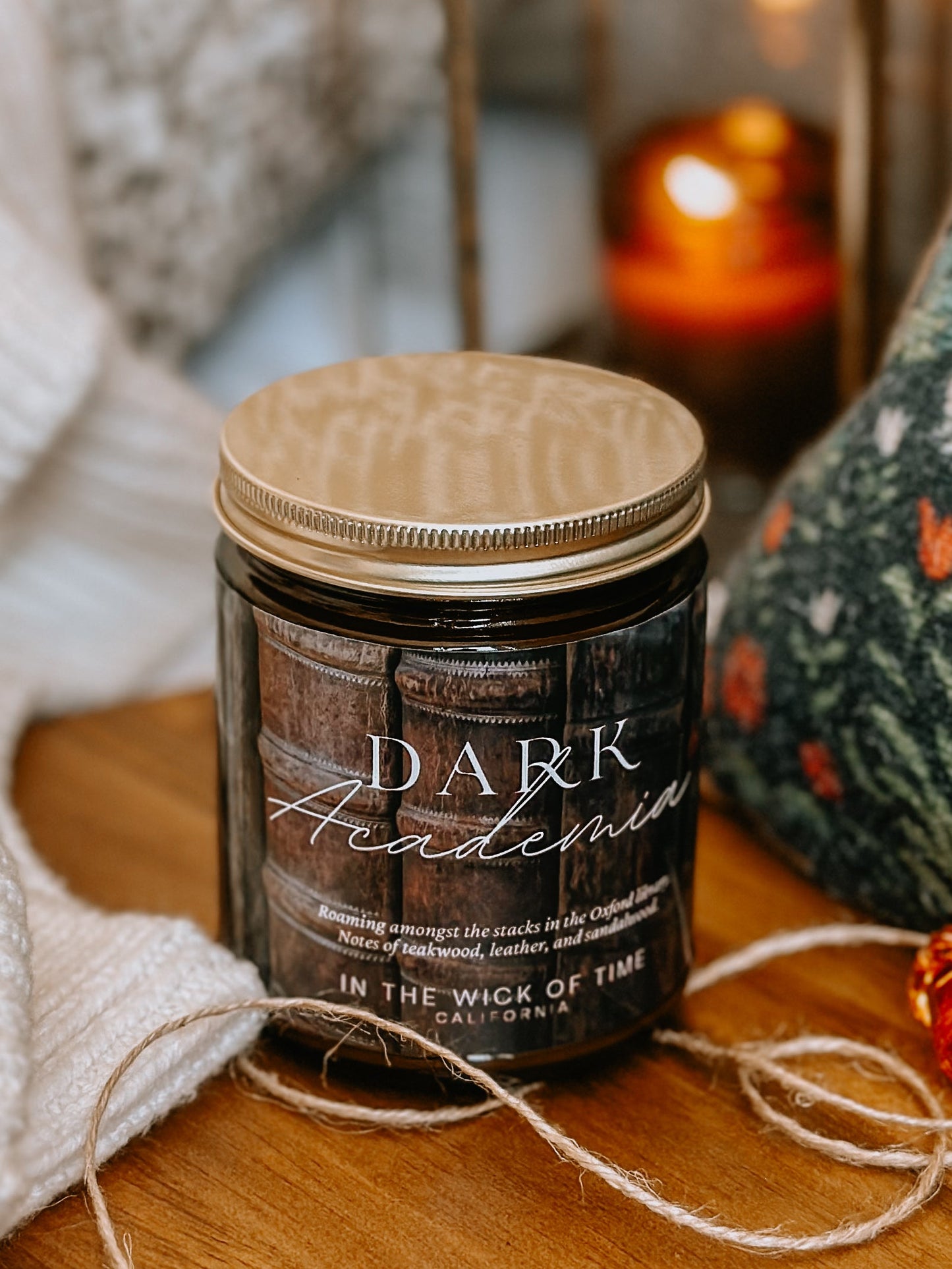 Mystical Dark Academia Scented Candle With Woody Notes