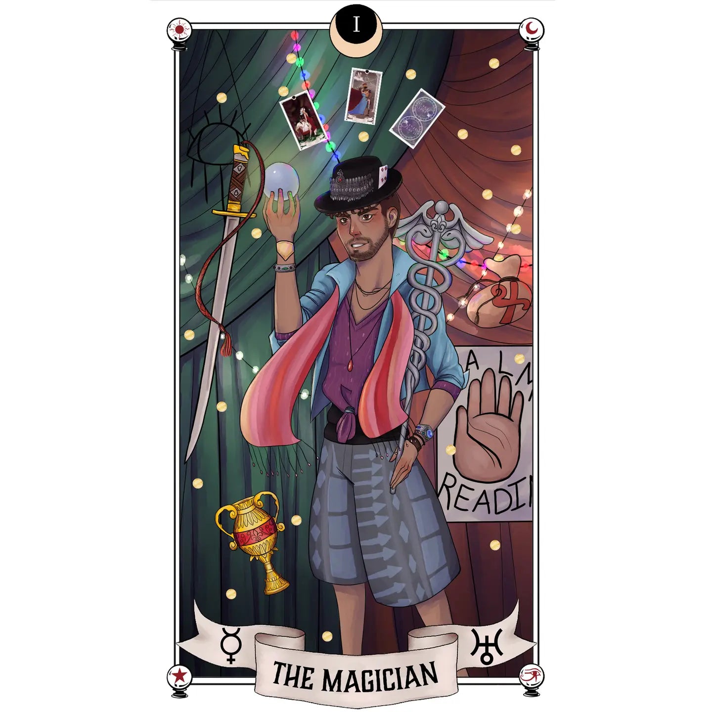 Bohemian Auset Gypsy Tarot Deck for Mystical Readings