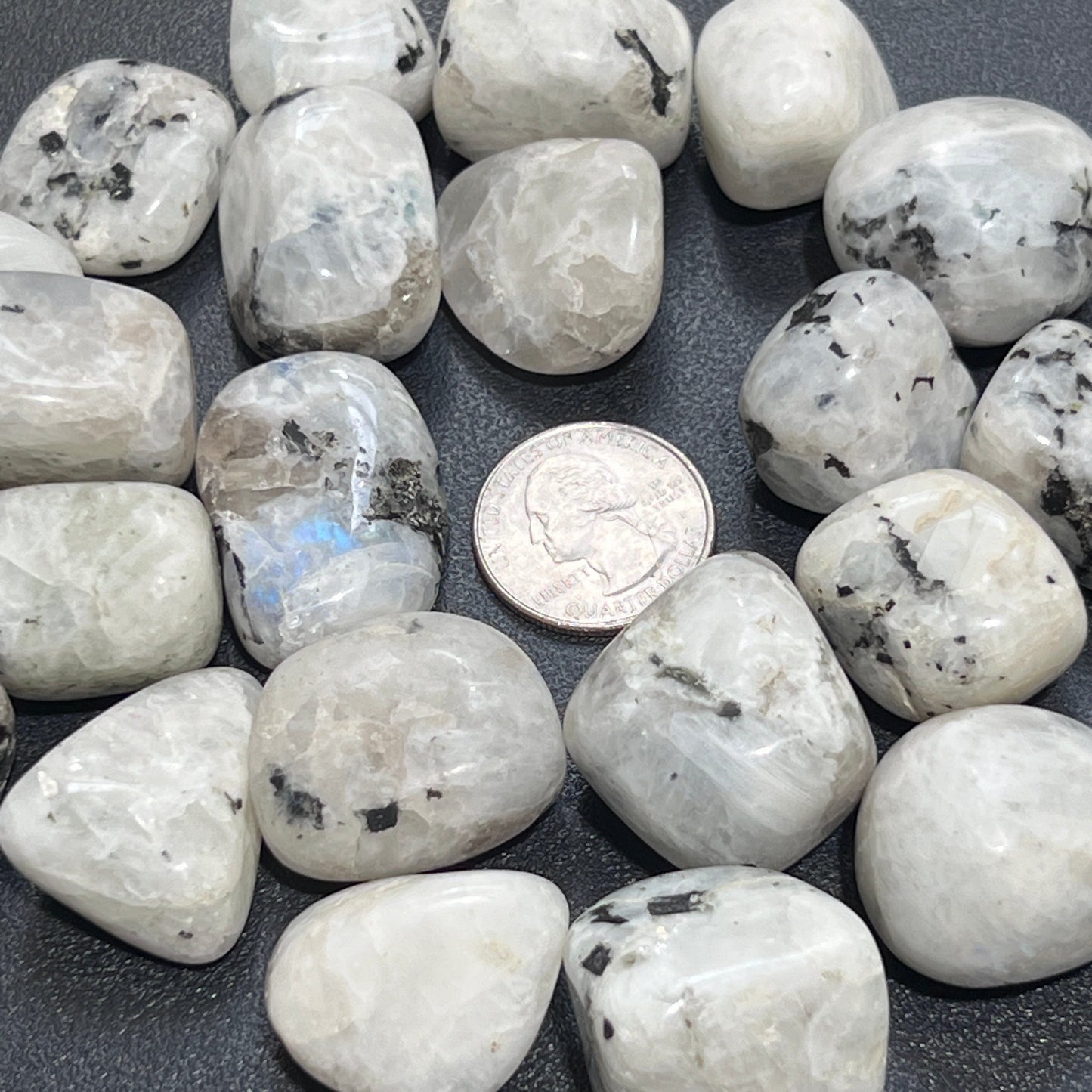 Rainbow Moonstone Tumbled Stones (3 Pcs)