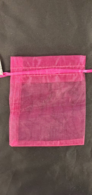 Rasberry Organza Bag
