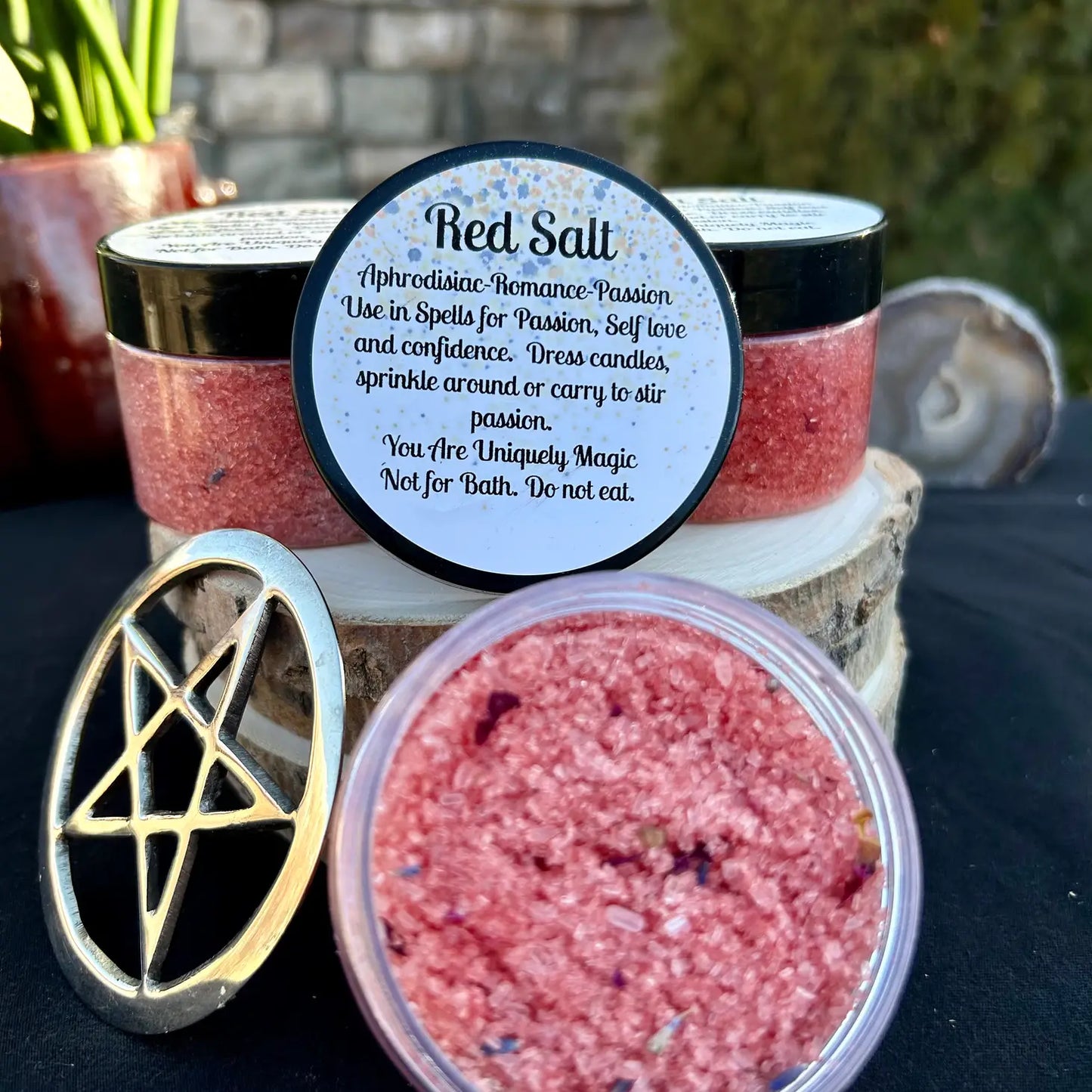Red Witches Salt for Passion, Love and Glamour Magic 5oz