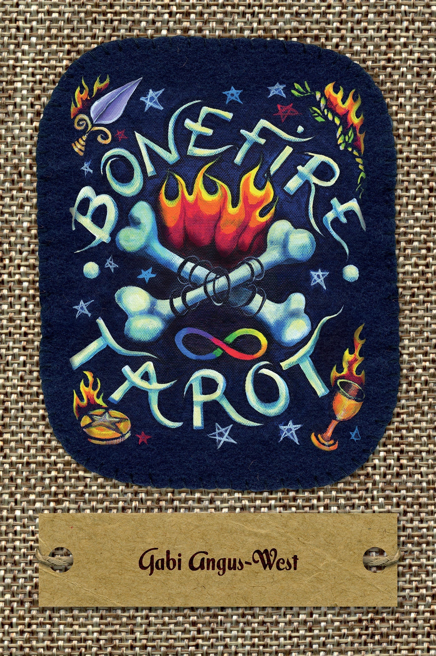Vintage Hand-Painted Bonefire Tarot Deck by Schiffer