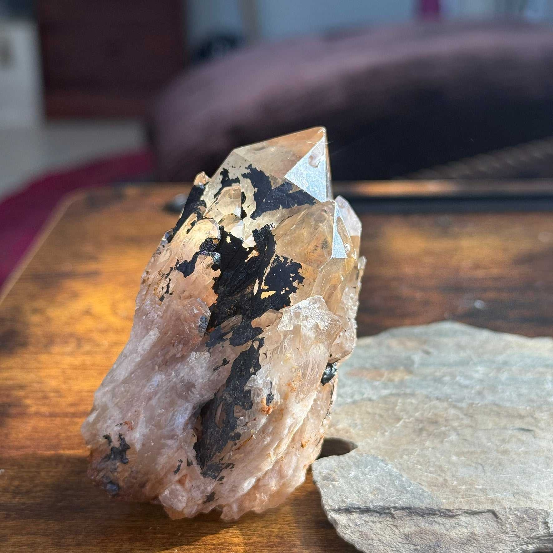 Kundalini Citrine Phaser Cluster Crystal for Healing