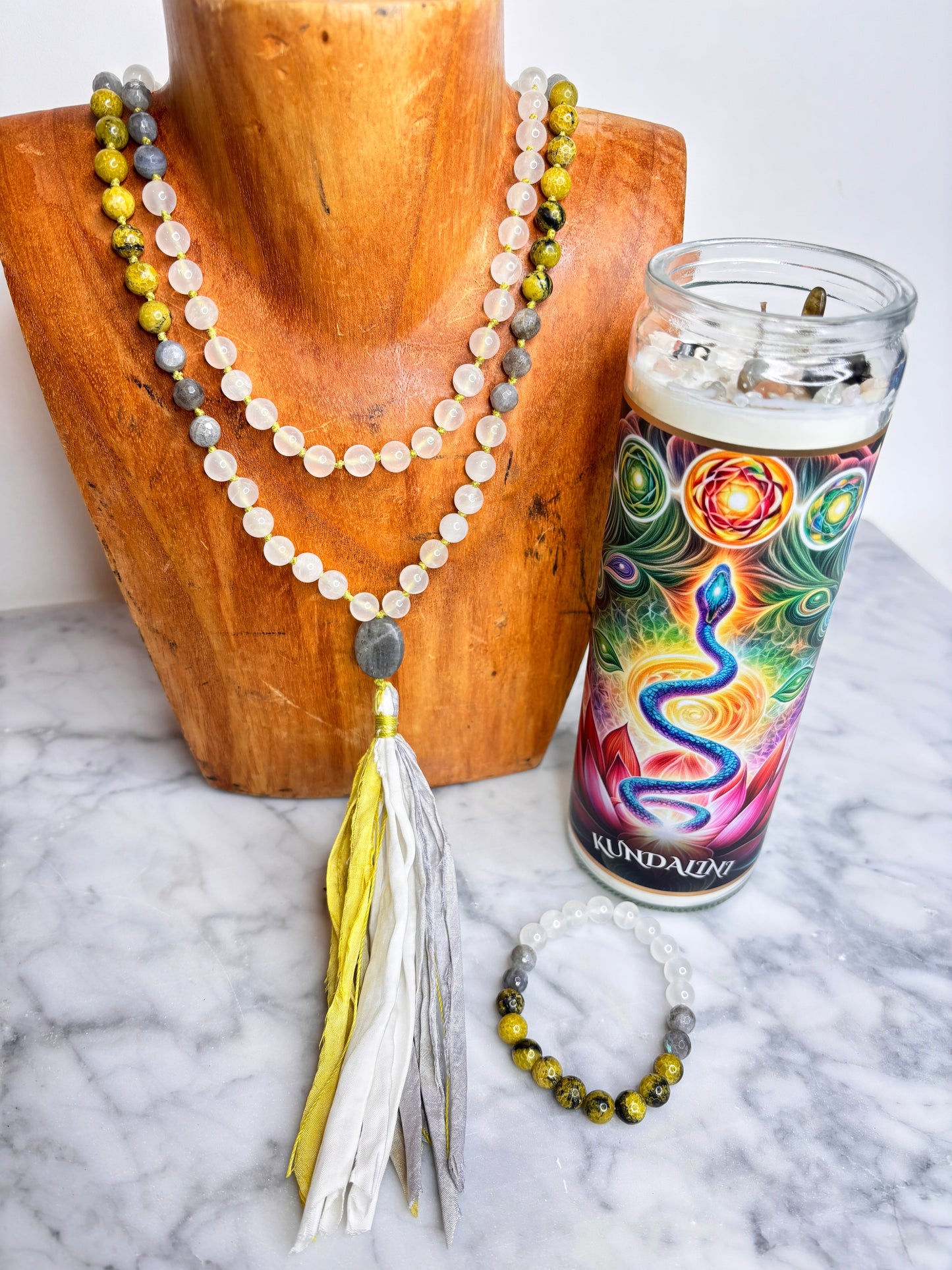 Kundalini Shakti Crystal Altar Candle