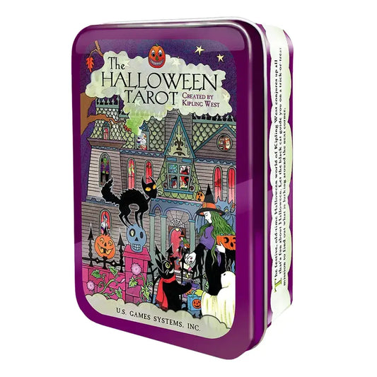 Mystical Halloween Tarot Deck In A Tin For Rituals