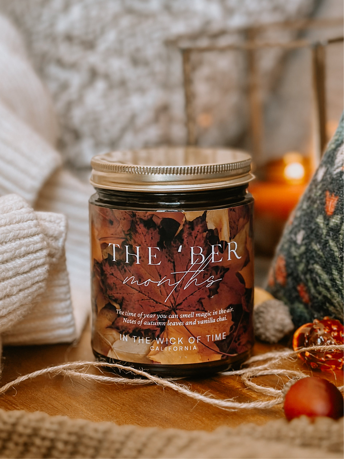 Healing Autumn Spiced Ber Months Aromatherapy Candle