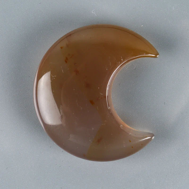 Assorted Natural Crystal Moons For Healing And Protection