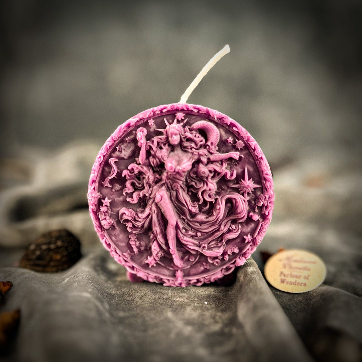 Beeswax Aquarius Water Bearer Zodiac Spell Candle