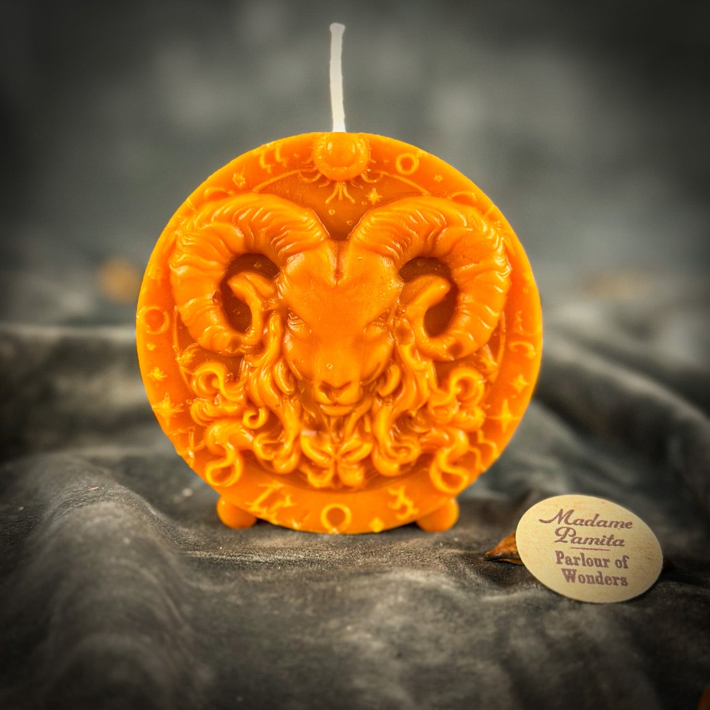 Beeswax Aries Ram Zodiac Spell Candle