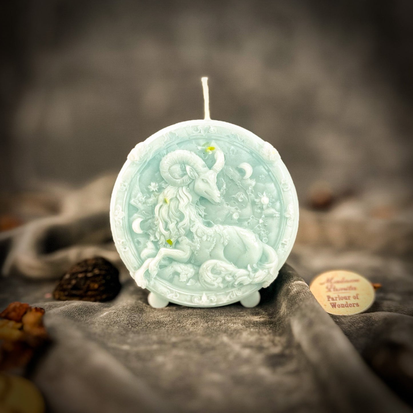 Beeswax Capricorn Goat Zodiac Spell Candle