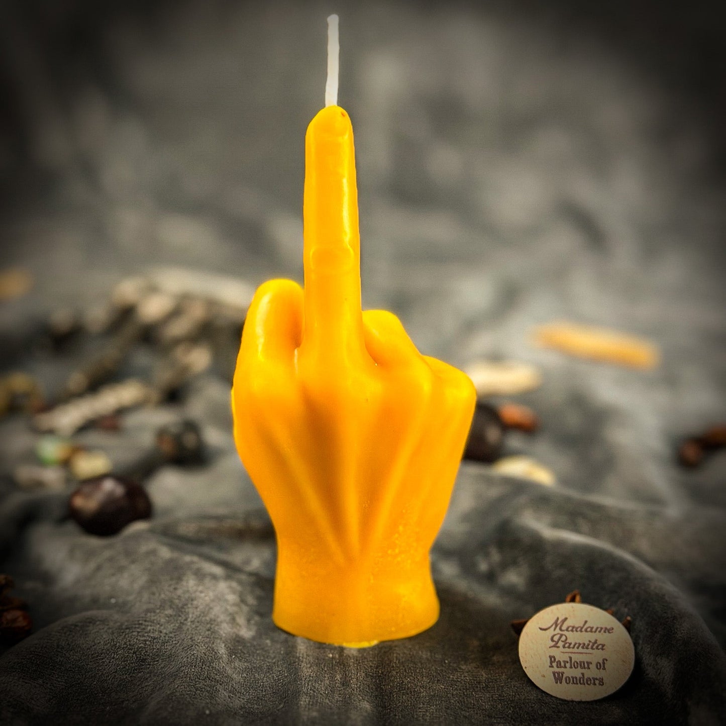 Beeswax Middle Finger Spell Candle