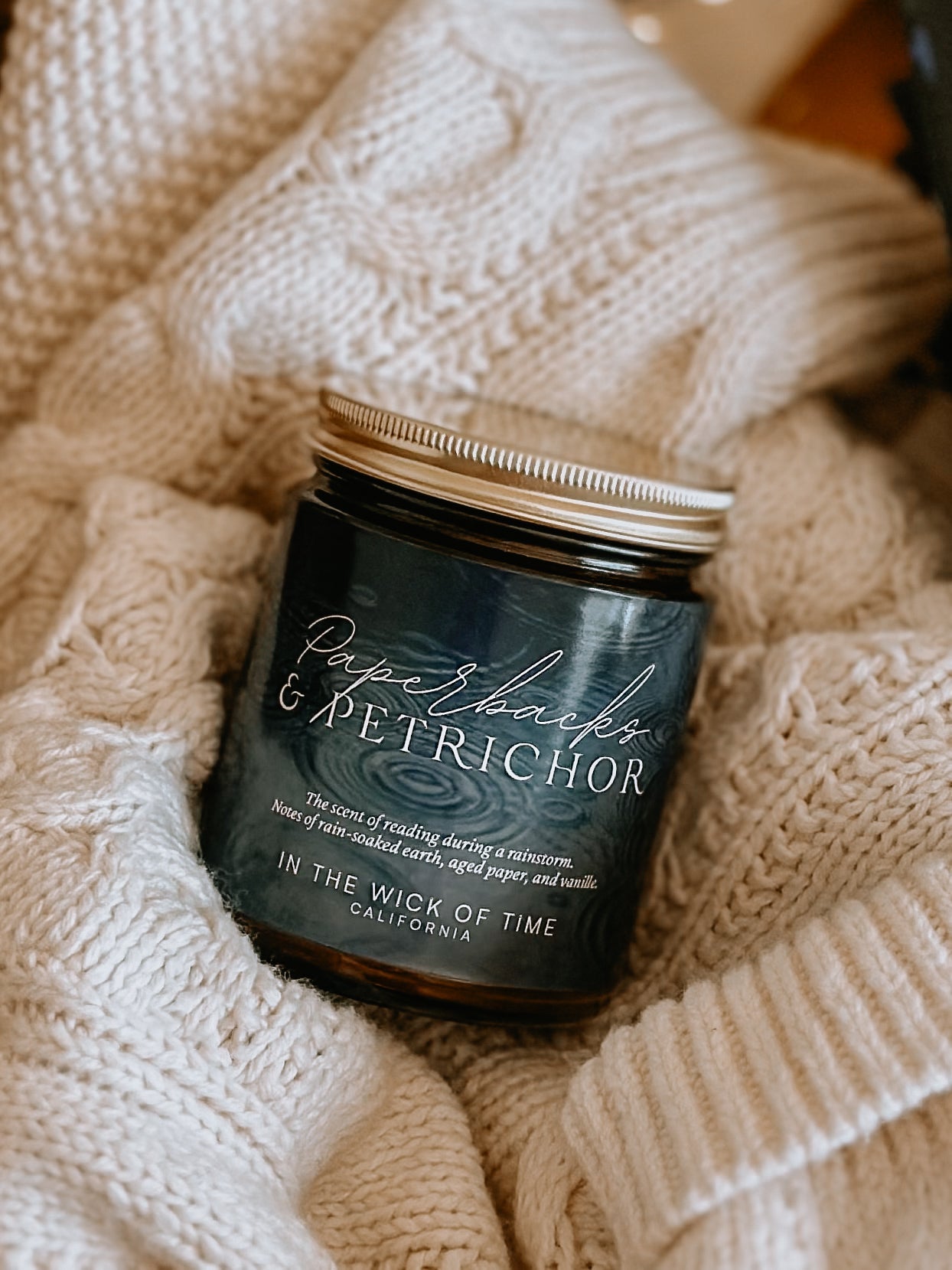 Cozy Paperbacks And Petrichor Aromatic Candle For Mystics