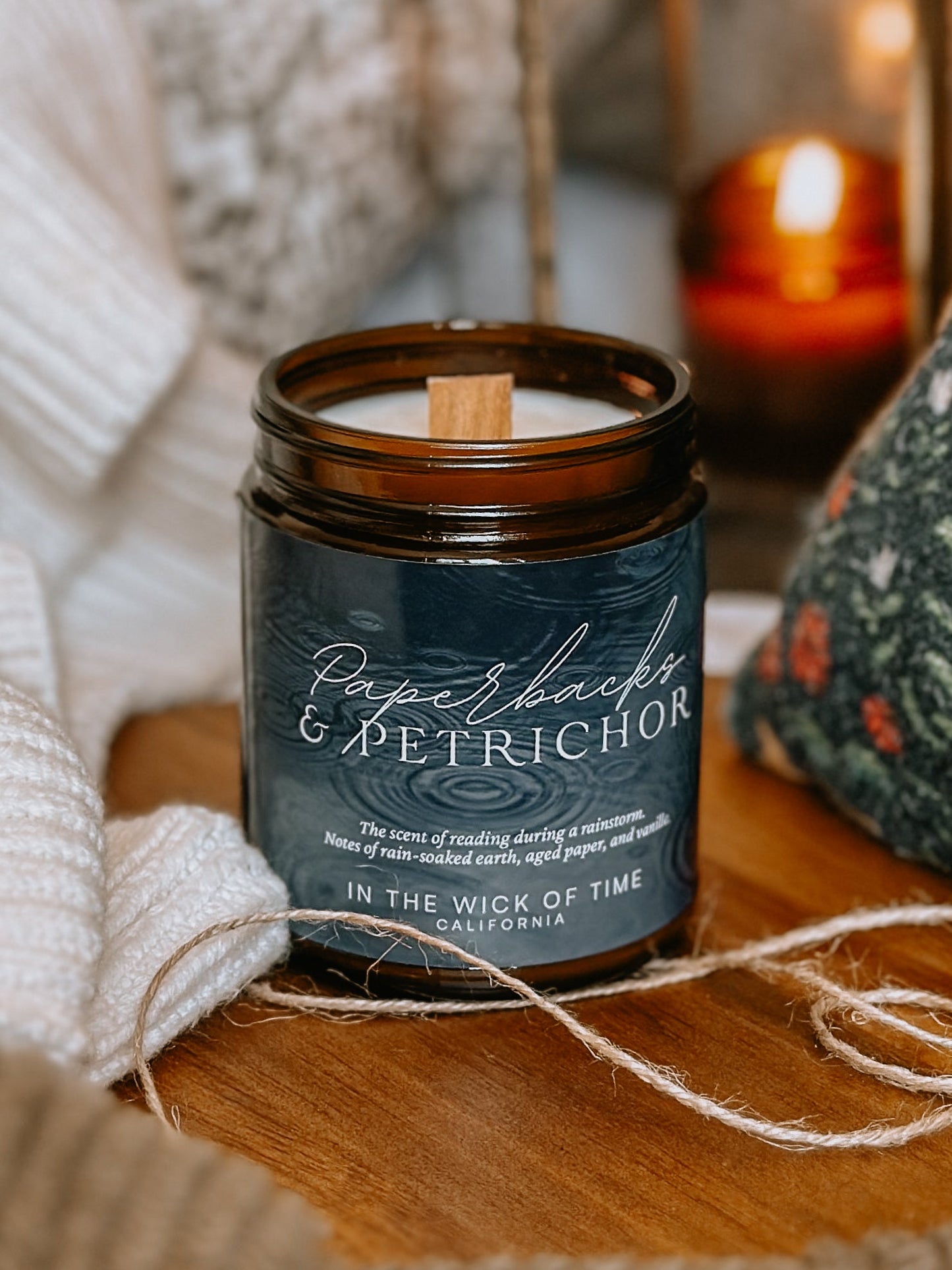 Cozy Paperbacks And Petrichor Aromatic Candle For Mystics
