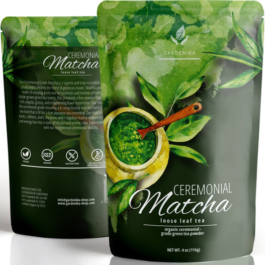 Authentic Japanese Ceremonial Matcha Tea Powder, Organic 4 oz