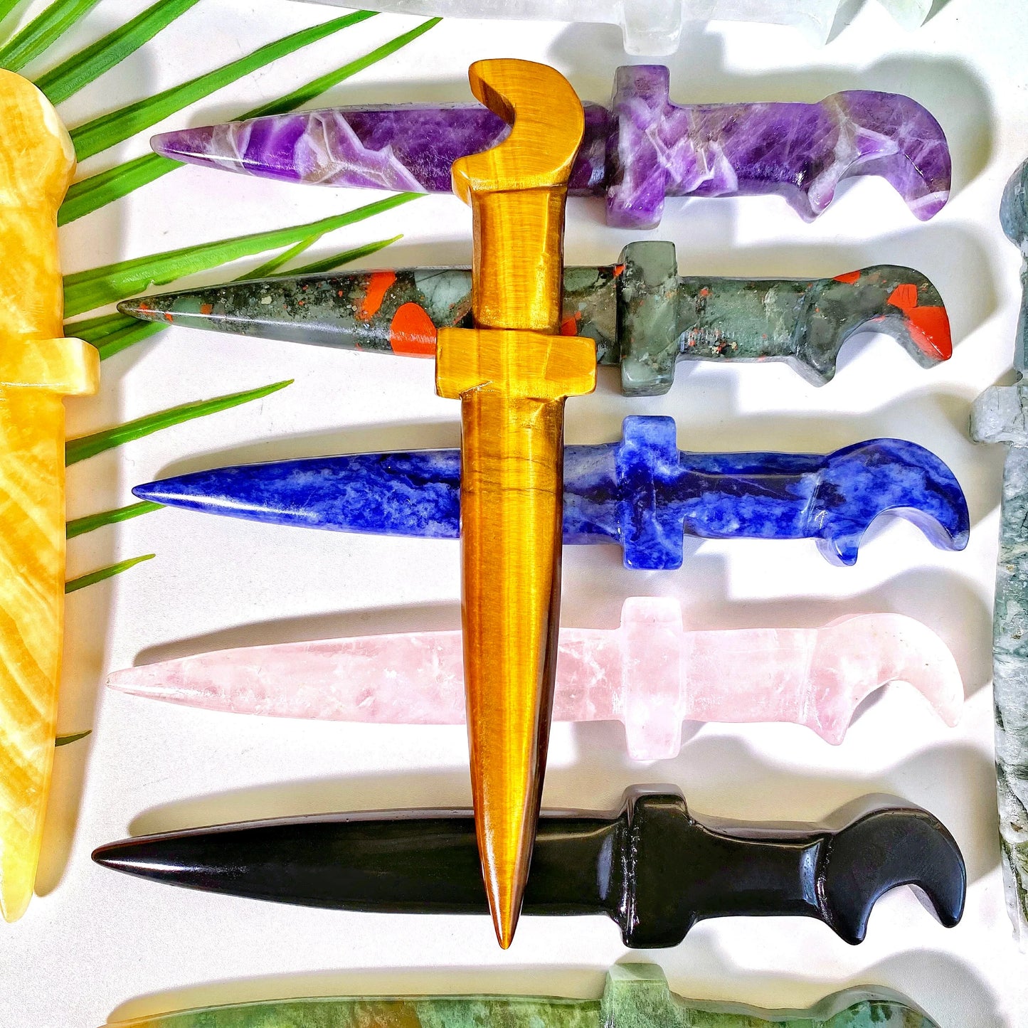 Ritual Crystal Athames for Wiccan Energy and Protection