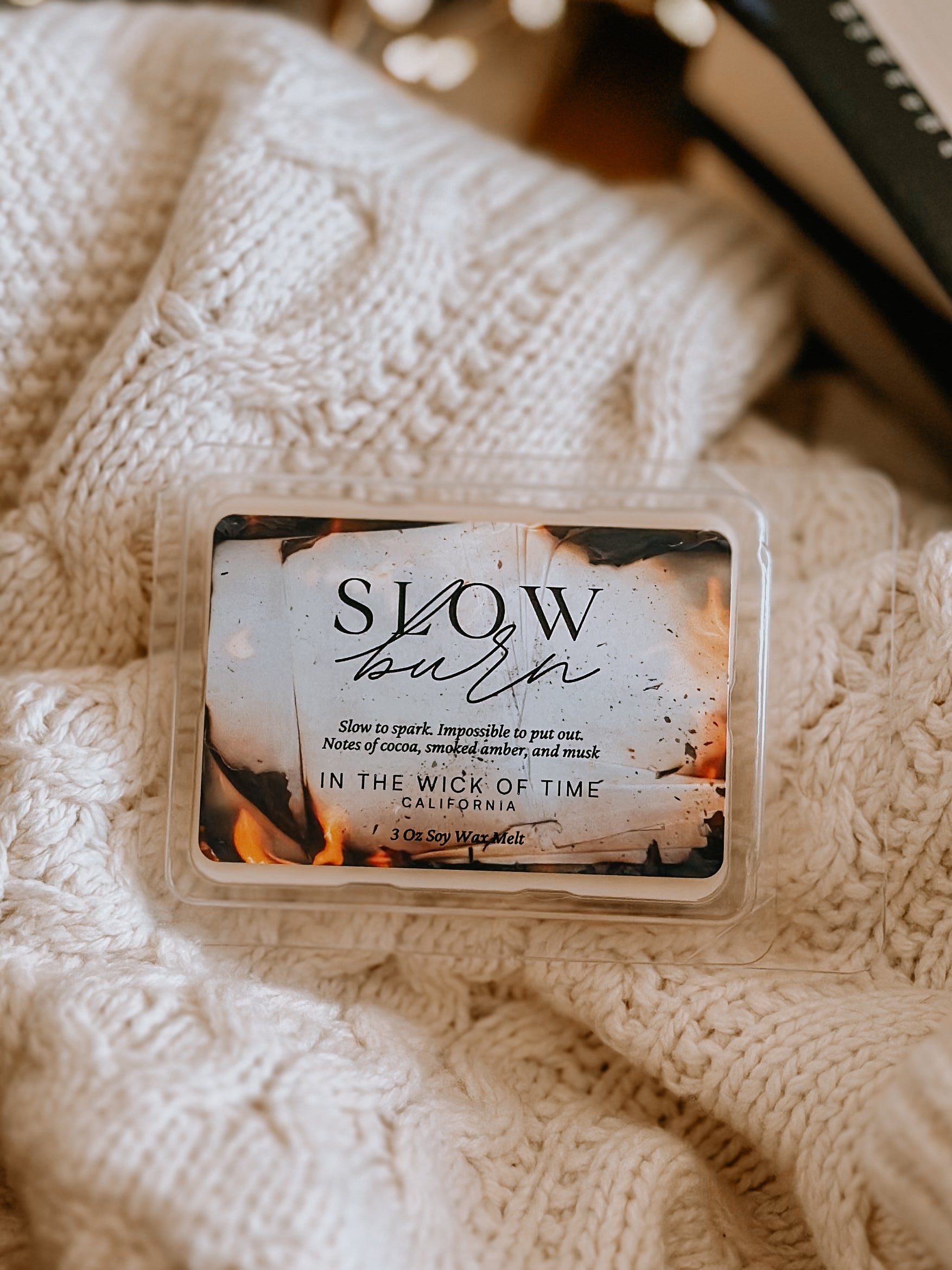 Slow Burn Amber Plum Scented Wax Melt For Cozy Homes
