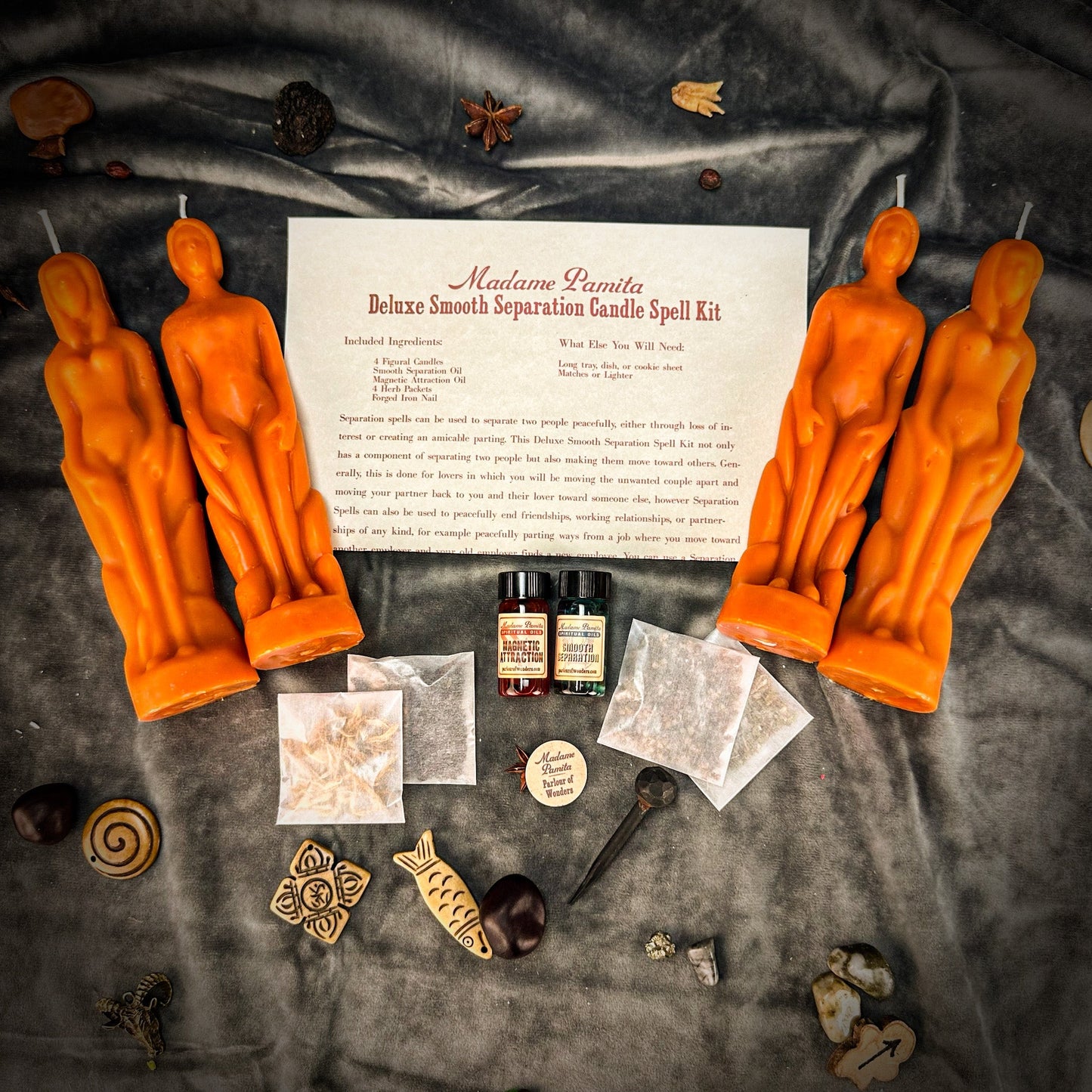 Deluxe Smooth Separation Candle Spell Kit - Human/Female
