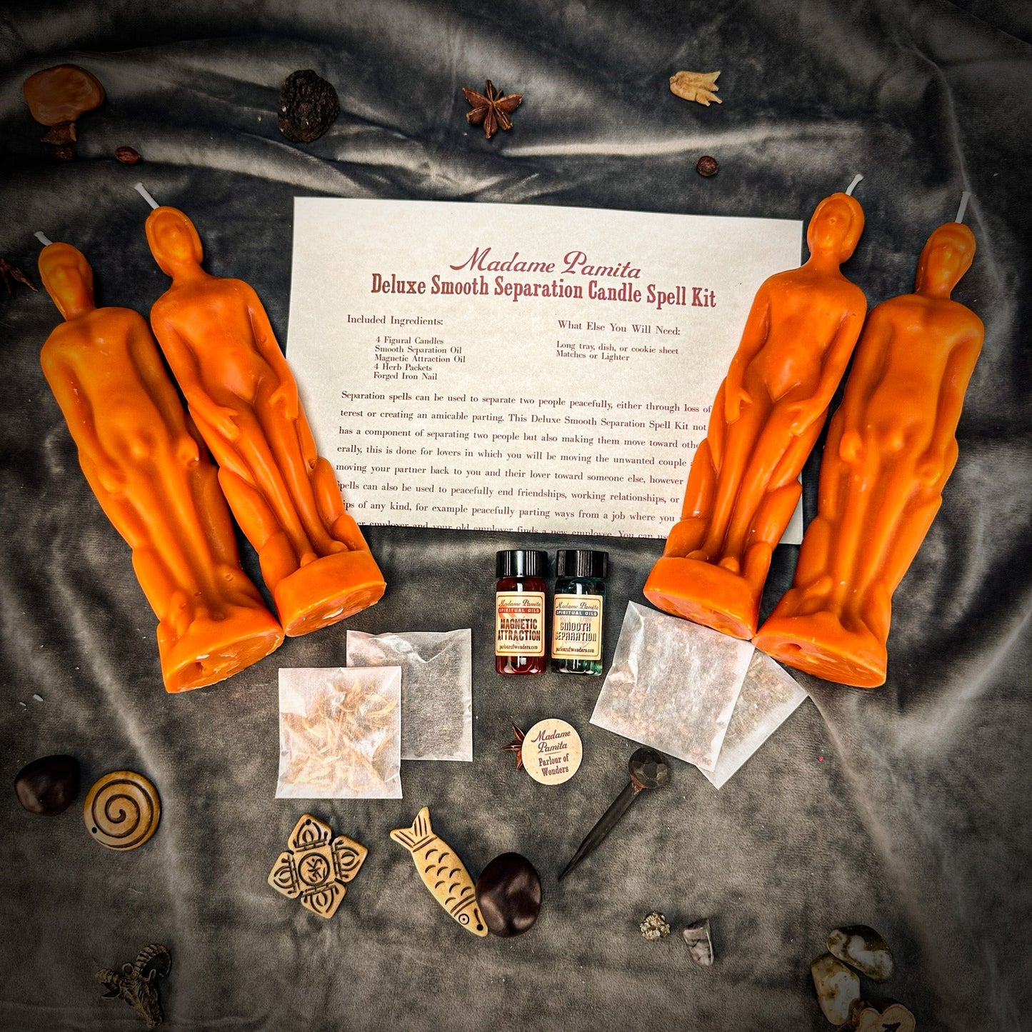 Deluxe Smooth Separation Candle Spell Kit - Human/Male
