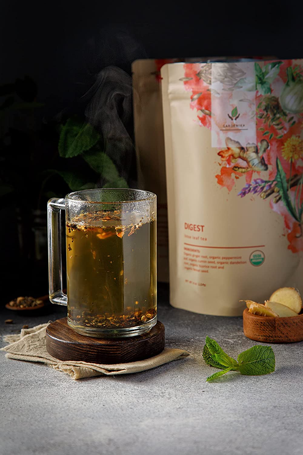 USDA Organic Digest Loose Leaf Tea, Caffeine-Free, 4 oz
