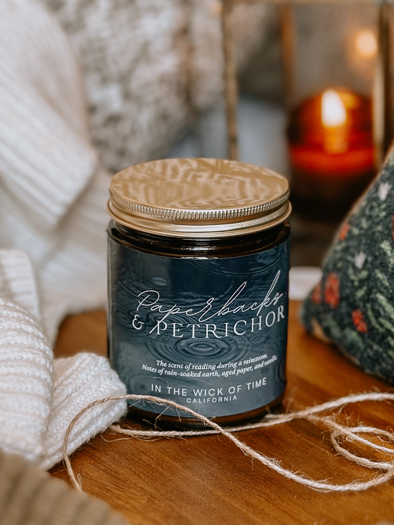 Cozy Paperbacks And Petrichor Aromatic Candle For Mystics
