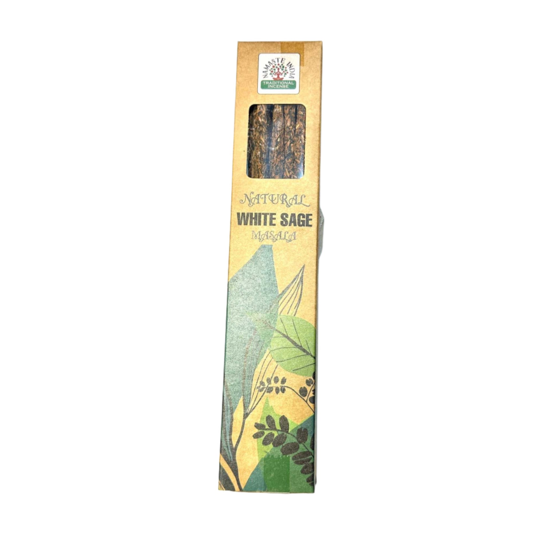 Natural White Sage Masala Incense Sticks By Namaste India