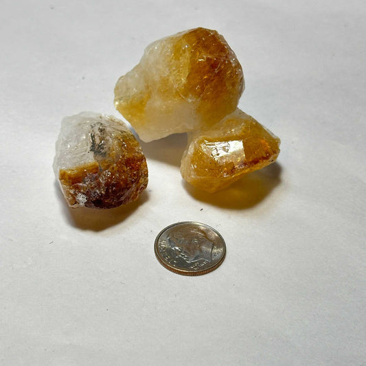 Natural Citrine Crystal Point Rough for Abundance and Joy